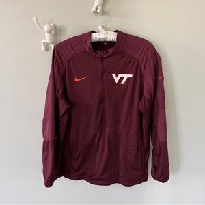 Nike Men's Virginia Tech 1/4 zip Jacket - Large